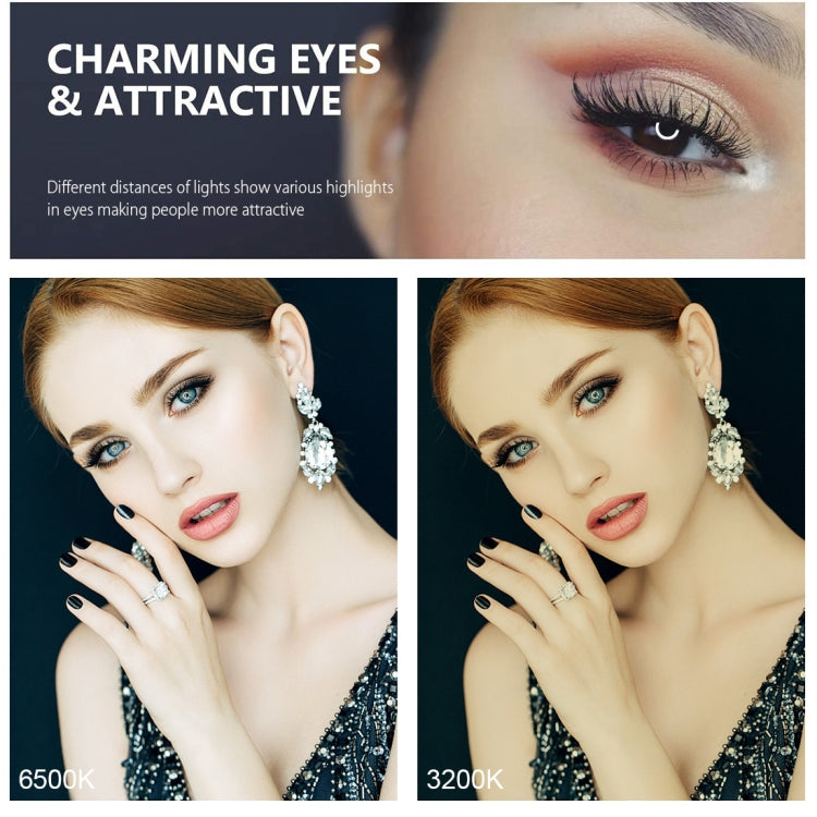 PULUZ 4.7 inch 12cm Ring Light Horizontal Dual Phone Brackets Desktop Holder Video Light Kits