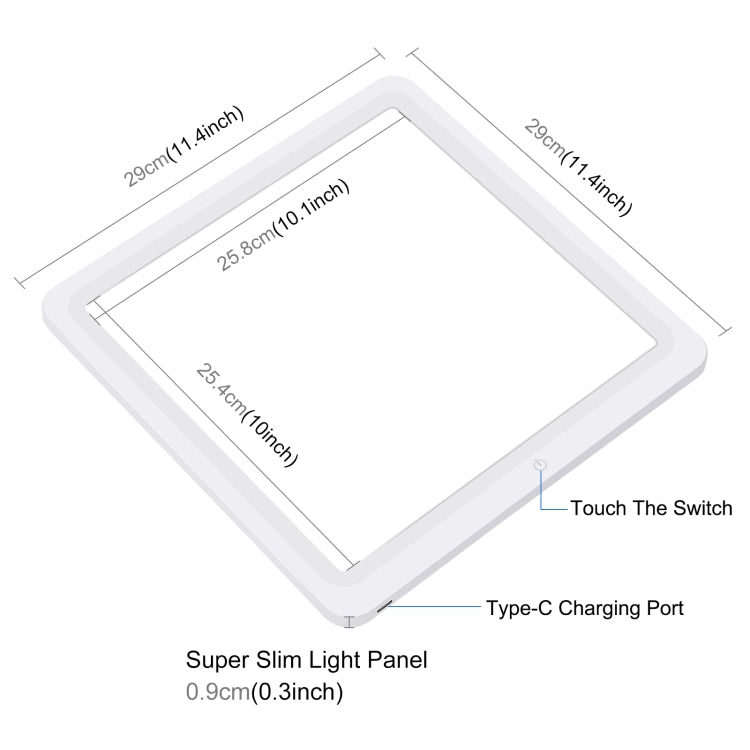 PULUZ 30cm Folding Ring Light Board Photo Lighting Studio Shooting Tent Box Kit Box with Shadowless Light Panel