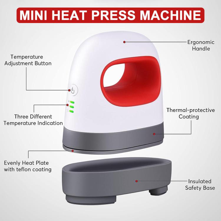 Multifunctional Mini Stamping Machine Clothes Cap Logo Heat Transfer, UK Plug