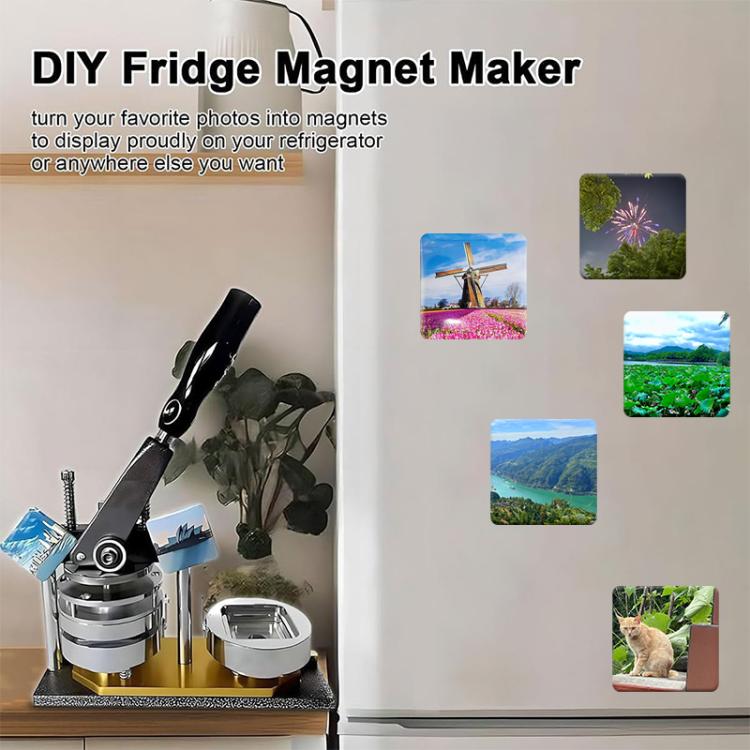 Square Badge DIY Making Machine, Size: 50x50cm