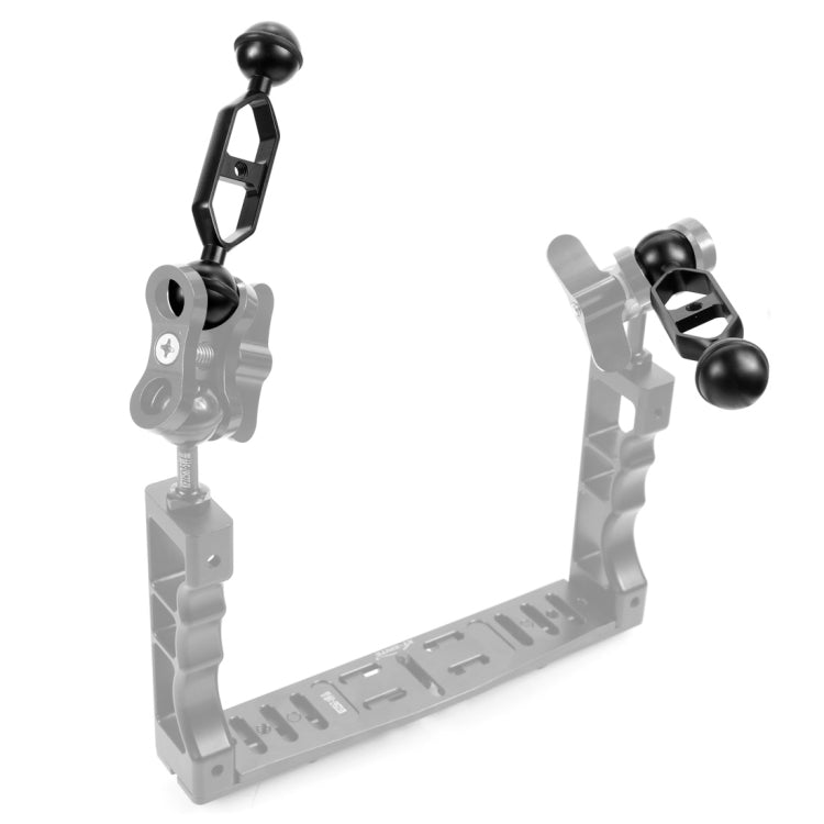 PULUZ 5.0 inch 12.6cm Aluminum Alloy Dual Balls Arm, Ball Diameter: 25mm