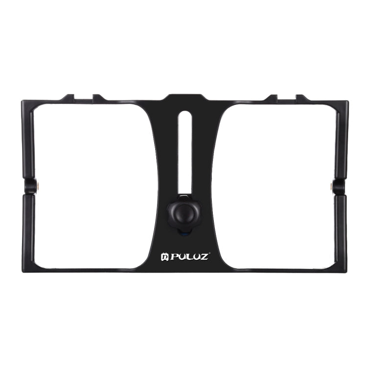 PULUZ Vlogging Live Broadcast Smartphone Video Rig Filmmaking Recording Handle Stabilizer Bracket for iPhone, Galaxy, Huawei, Xiaomi, HTC, LG, Google, and Other Smartphones