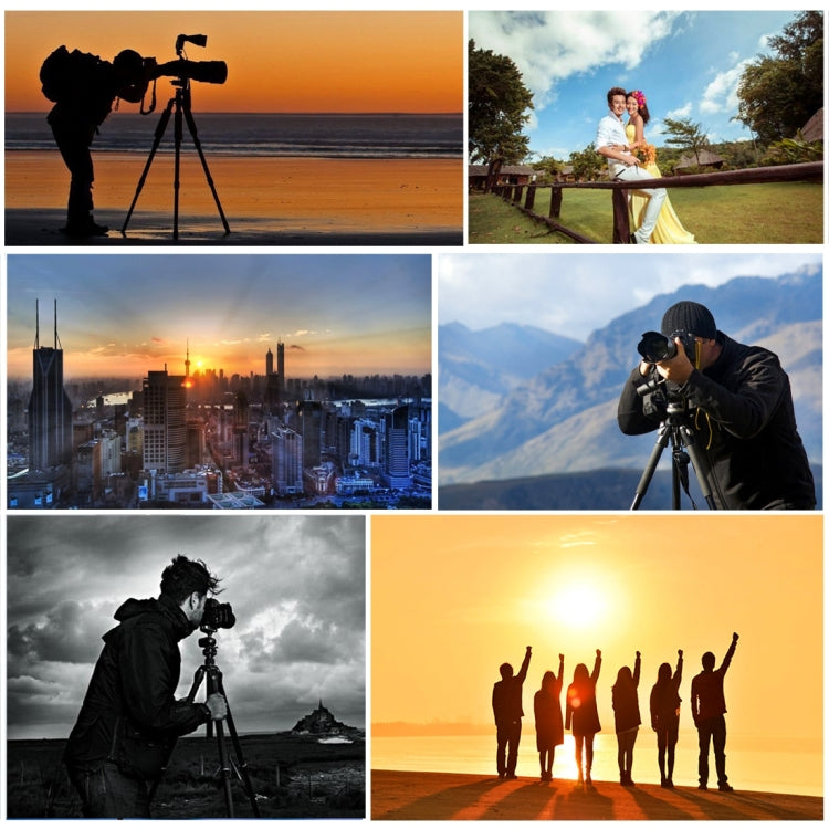 PULUZ 4-Section Folding Legs Metal  Tripod Mount with 360 Degree Ball Head for DSLR & Digital Camera, Adjustable Height: 42-130cm