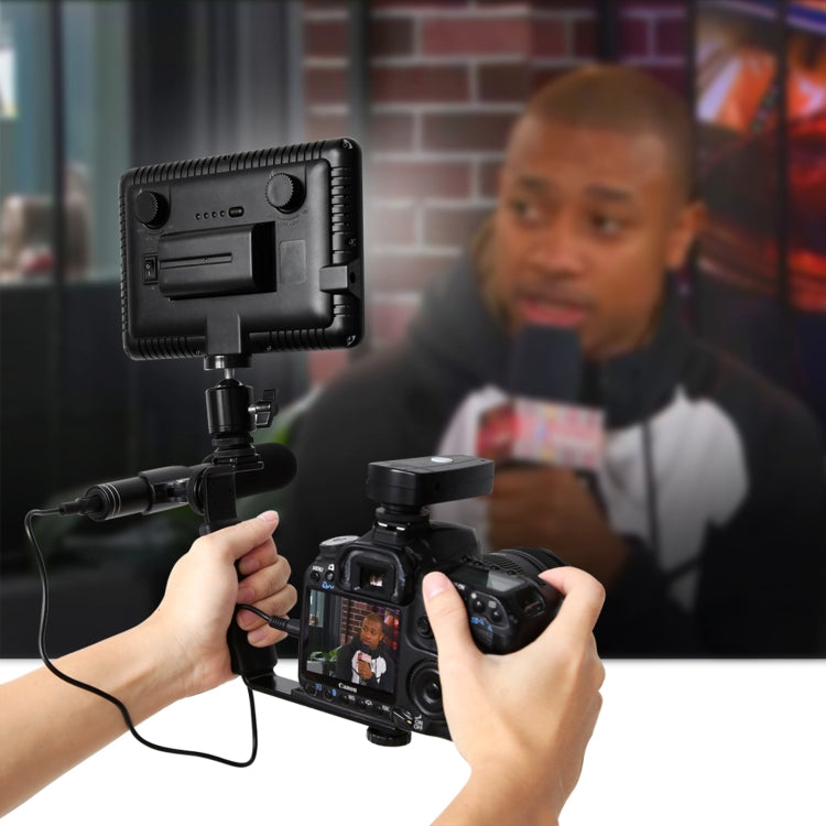 PULUZ Professional Interview Condenser Video Shotgun Microphone with 3.5mm Audio Cable for DSLR & DV Camcorder