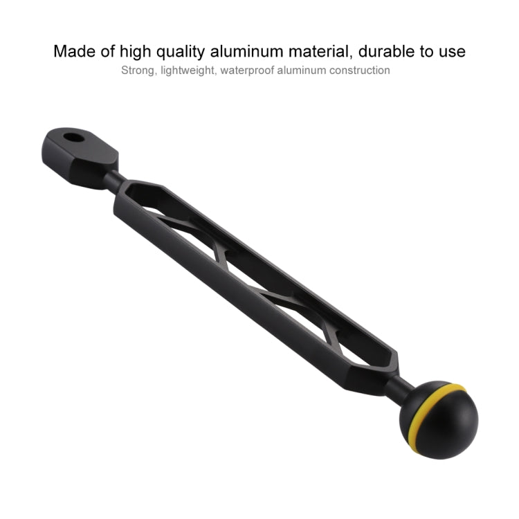 PULUZ 8 inch 20.3cm Aluminum Alloy Ball Arm for Underwater Torch / Video Light, Ball Diameter: 2.5cm