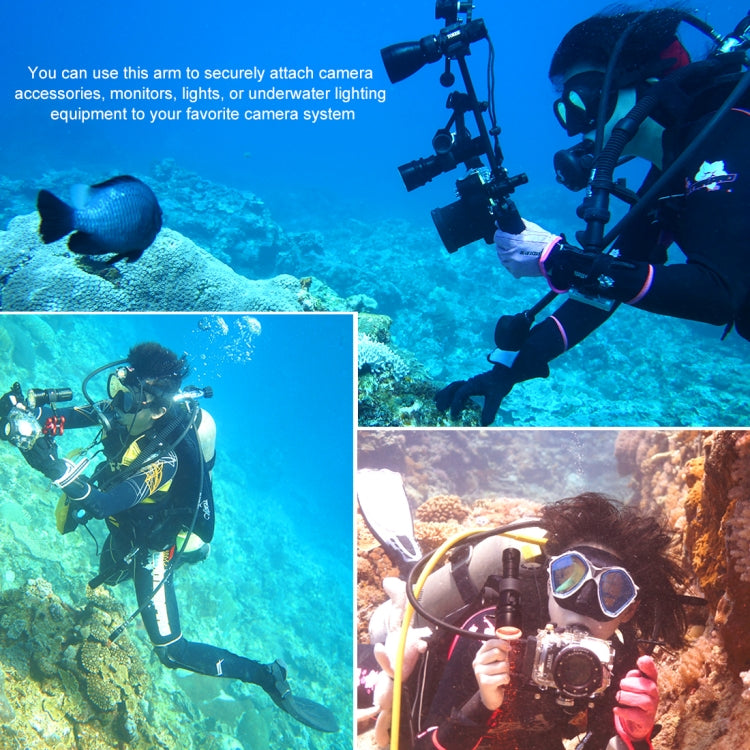 PULUZ 8 inch 20.3cm Aluminum Alloy Ball Arm for Underwater Torch / Video Light, Ball Diameter: 2.5cm