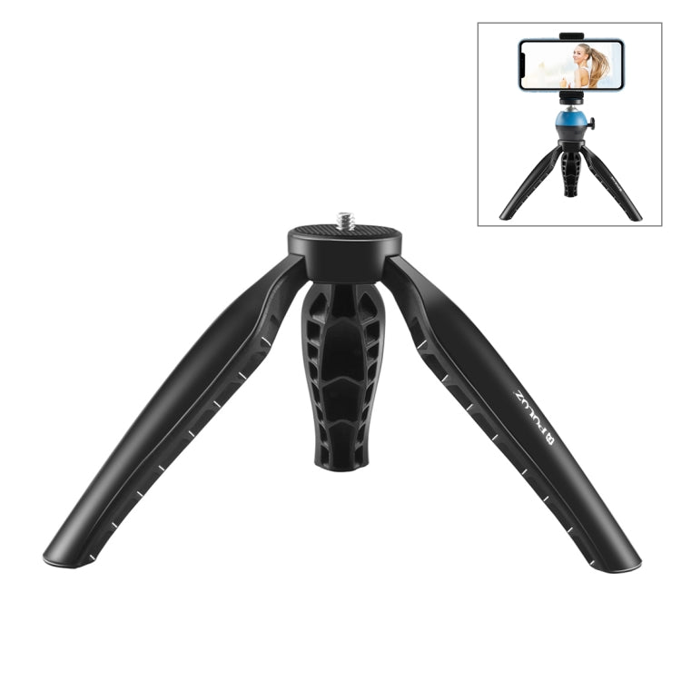 PULUZ Simple Mini ABS Desktop Tripod Mount with 1/4 inch Screw for DSLR & Digital Cameras, Working Height: 9cm
