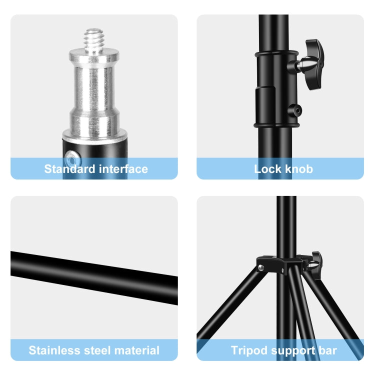 PULUZ 2.8m Height Foldable 3 Sections Tripod Mount Light Holder for Photography Video Light / Backdrop Light