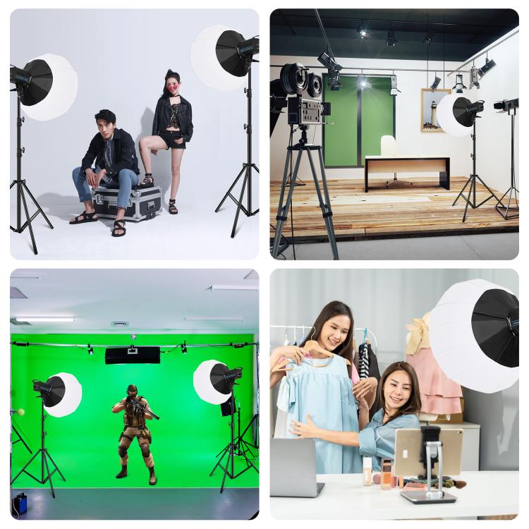 PULUZ 220V 120W Studio Video Light Dual Color Temperature Built-in Dissipate Heat System with Remote Control