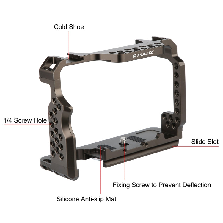 PULUZ Video Camera Cage Stabilizer for Sony A7 III & A7M3 / A7R3 & A7R III, without Handle