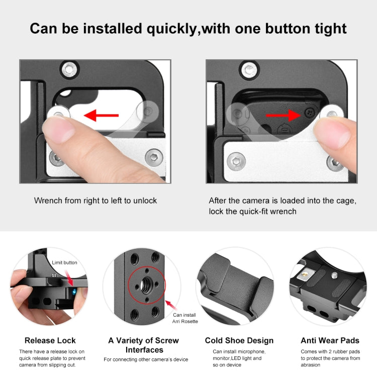 PULUZ Video Camera Cage Filmmaking Rig with Handle for Nikon Z6 / Z7