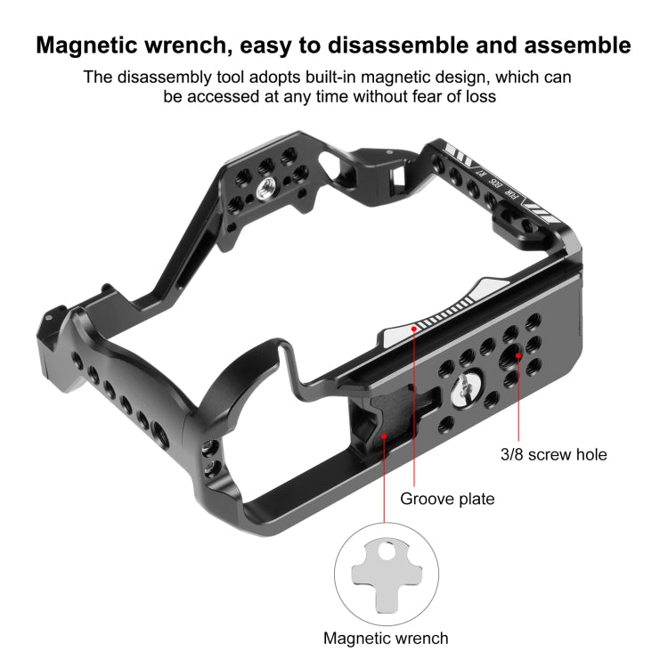 For Canon EOS R7 PULUZ Metal Camera Cage Stabilizer Rig