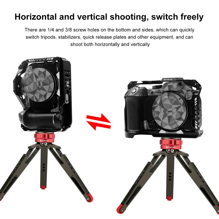 For Canon EOS R7 PULUZ Metal Camera Cage Stabilizer Rig