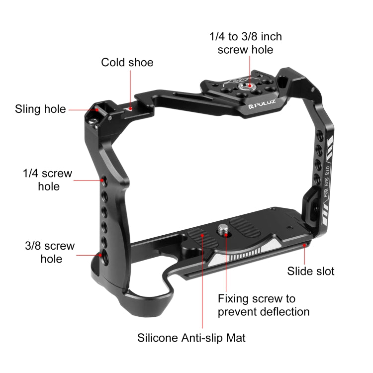 For Canon EOS R10 PULUZ Metal Camera Cage Stabilizer Rig
