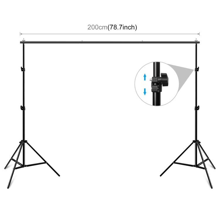 2 x 2m Photo Studio Background Support Stand Backdrop Crossbar Bracket