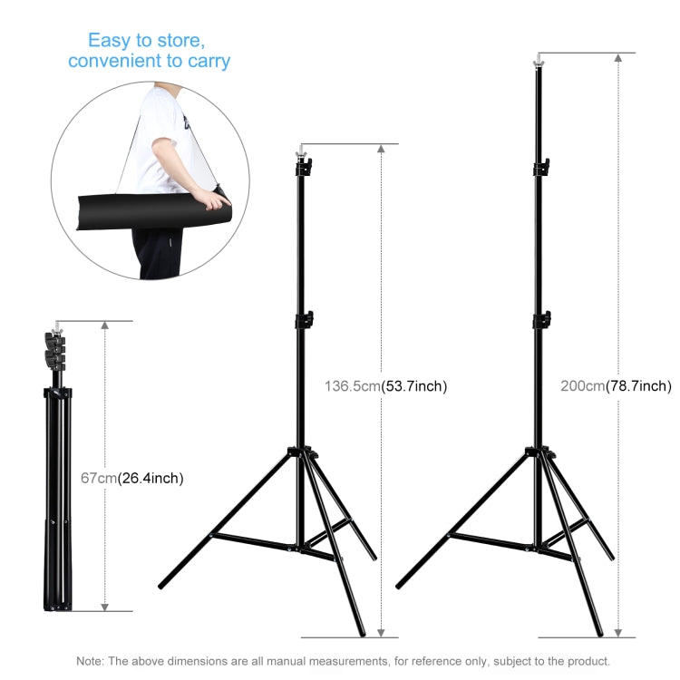2 x 2m Photo Studio Background Support Stand Backdrop Crossbar Bracket