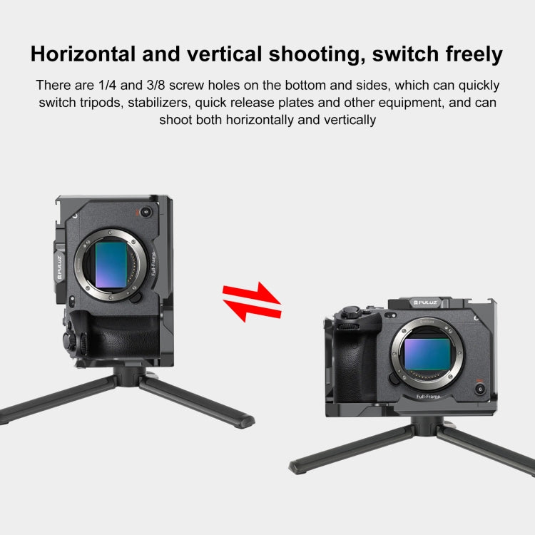For Sony ILME-FX30 / FX3 PULUZ Metal Camera Cage Stabilizer Rig with NOTA Slider