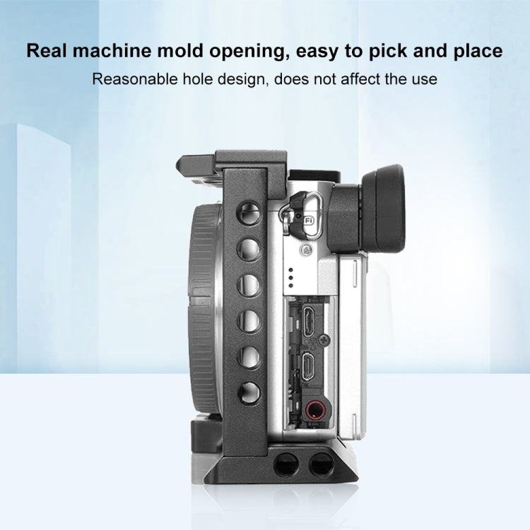 For Sony A6400 / A6300 / A6100 / 6000 PULUZ Wood Handle Metal Camera Cage Stabilizer Rig