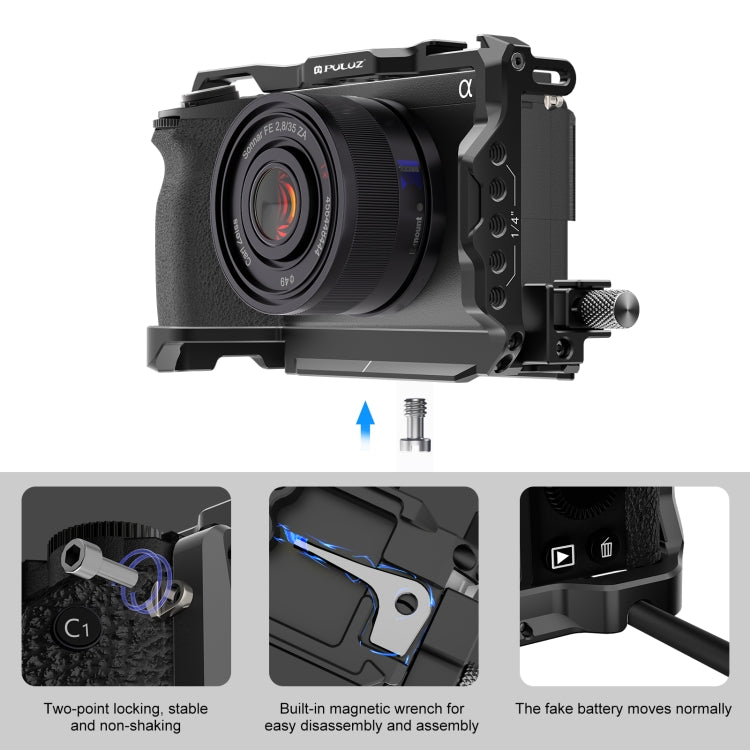 For  Sony A6700 PULUZ Metal Camera Cage Stabilizer Rig