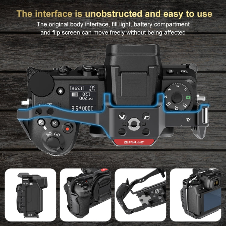For Nikon Z6 III PULUZ Metal Camera Cage Stabilizer Rig