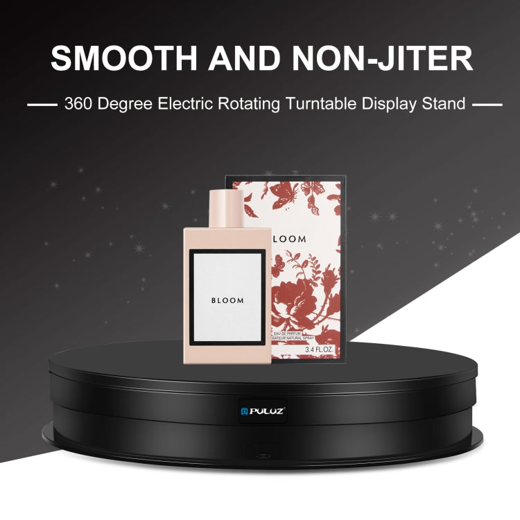 PULUZ 30cm Adjusting Speed Rotating Turntable Display Stand, Load 10-15kg, US Plug