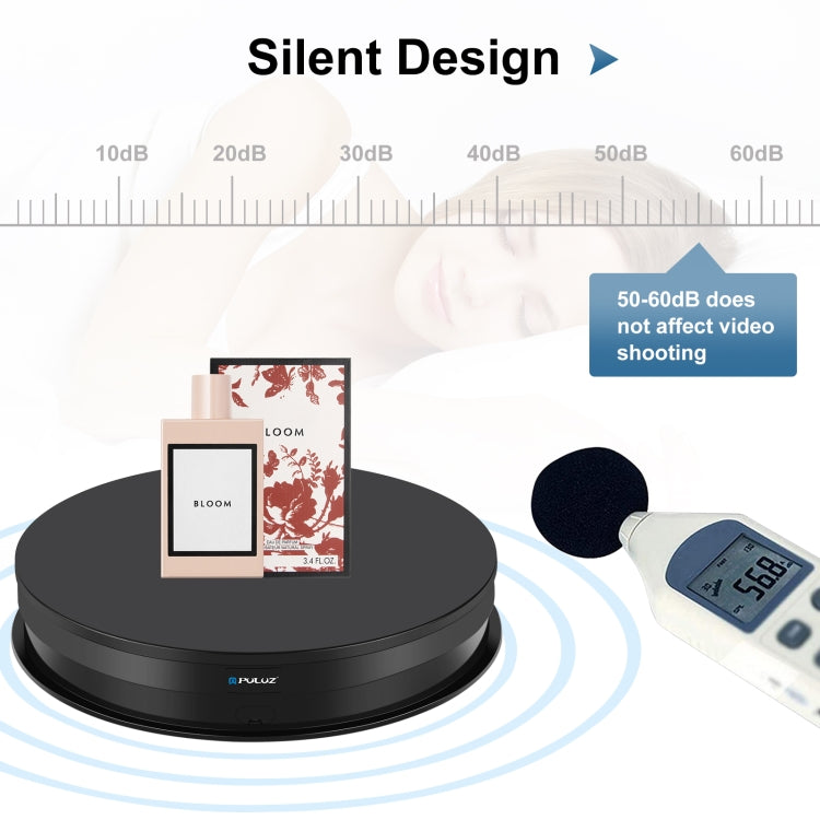PULUZ 30cm Adjusting Speed Rotating Turntable Display Stand, Load 10-15kg, EU Plug