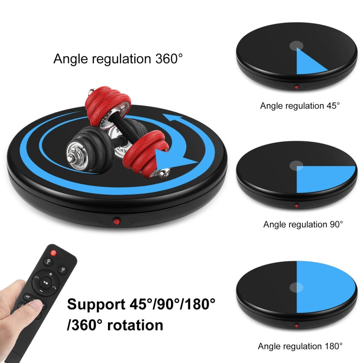 PULUZ 45cm Remote Control Adjusting Speed Rotating Turntable Display Stand, Black, Load 100kg