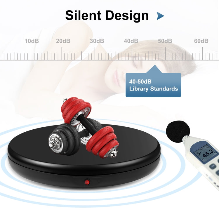 PULUZ 45cm Remote Control Adjusting Speed Rotating Turntable Display Stand, Black, Load 100kg