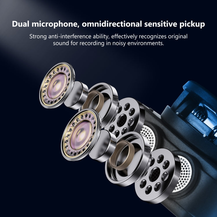 PULUZ Magnetic Lavalier Wireless Microphone with Charging Case Box, 8 Pin RX Receiver and 2 TX Microphones