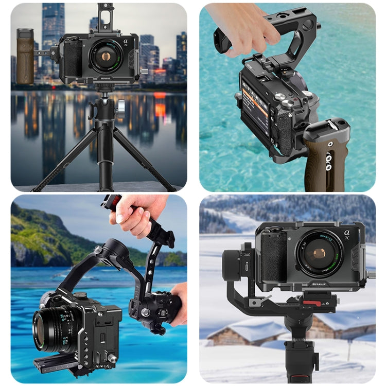 For Sony ILCE-A7CM2 / Alpha 7C II / Alpha 7CR PULUZ Metal Camera Cage Stabilizer Rig