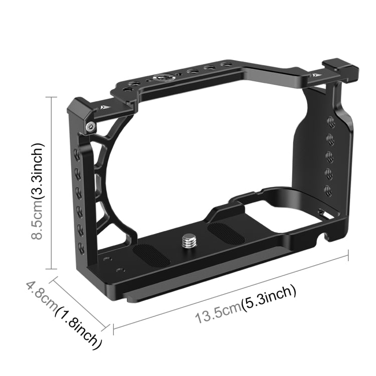 For Sony A6500 / A6400 / A6300 / A6000 PULUZ Metal Camera Cage Expansion Mount Stabilizer Rig