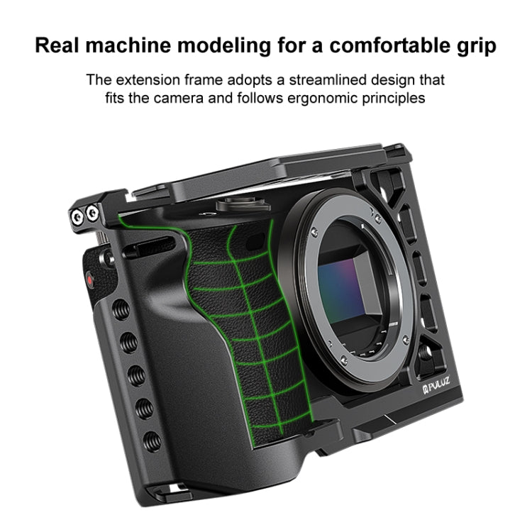 For Sony A6500 / A6400 / A6300 / A6000 PULUZ Metal Camera Cage Expansion Mount Stabilizer Rig