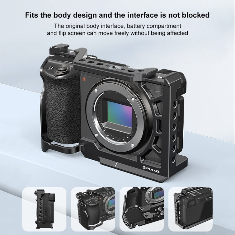 For Sony A6500 / A6400 / A6300 / A6000 PULUZ Metal Camera Cage Expansion Mount Stabilizer Rig