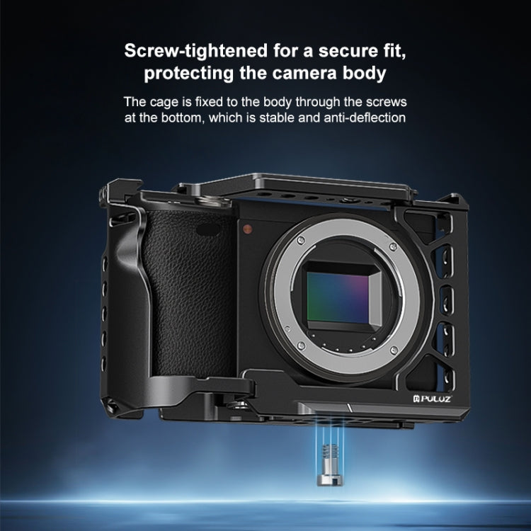 For Sony A6500 / A6400 / A6300 / A6000 PULUZ Metal Camera Cage Expansion Mount Stabilizer Rig