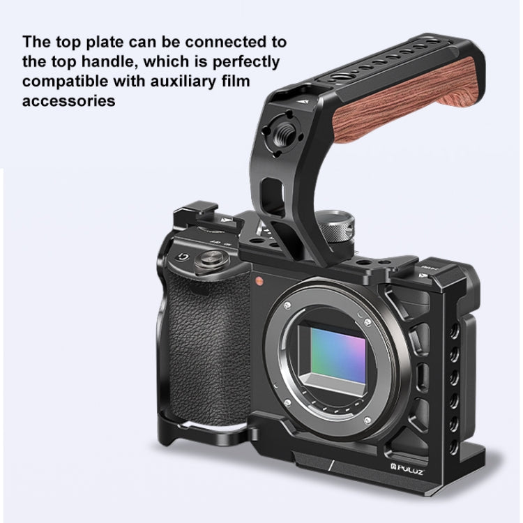 For Sony A6500 / A6400 / A6300 / A6000 PULUZ Metal Camera Cage Expansion Mount Stabilizer Rig