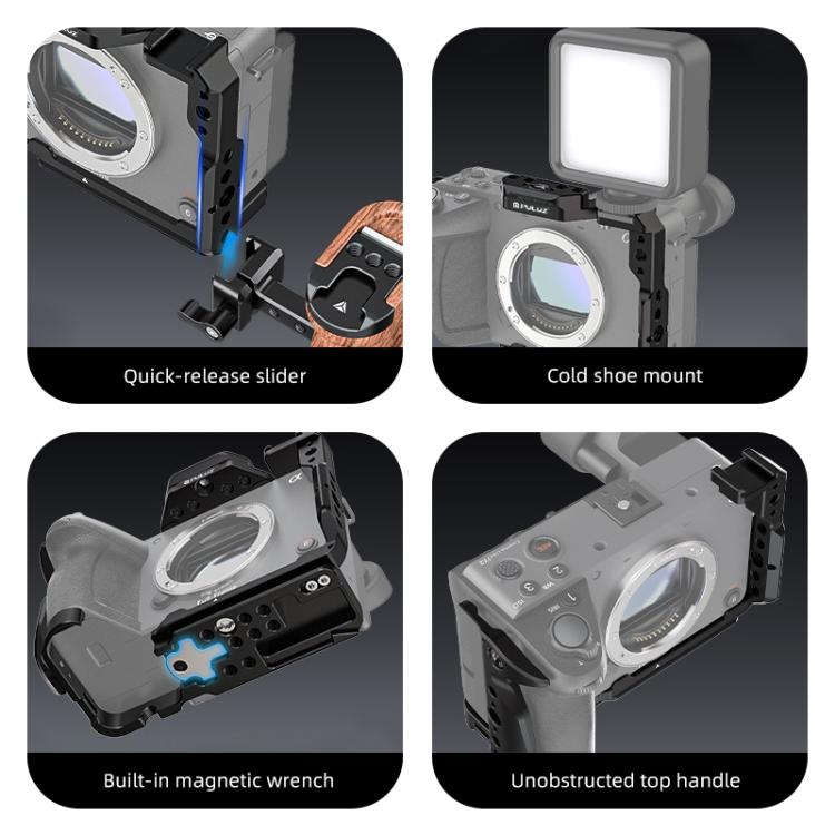 For Sony Sony Cinema Line FX2 / ILME-FX2B PULUZ Metal Camera Cage Stabilizer Rig