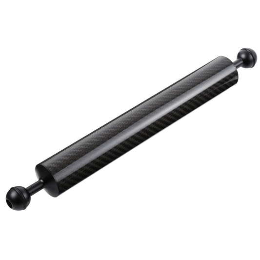 PULUZ 14.56 inch 37cm Length 40mm Diameter Dual Balls Carbon Fiber Floating Arm, Ball Diameter: 25mm, Buoyancy: 300g