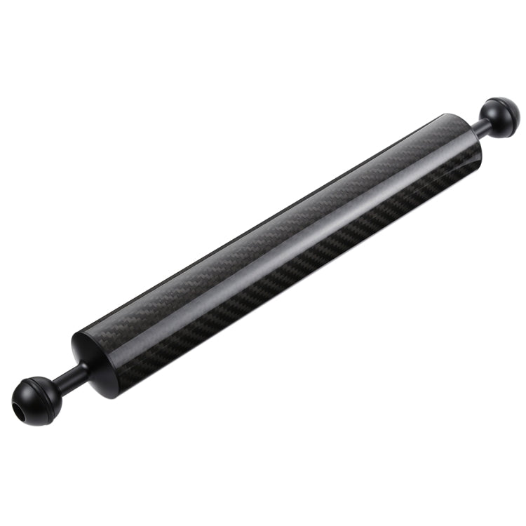 PULUZ 14.56 inch 37cm Length 40mm Diameter Dual Balls Carbon Fiber Floating Arm, Ball Diameter: 25mm, Buoyancy: 300g