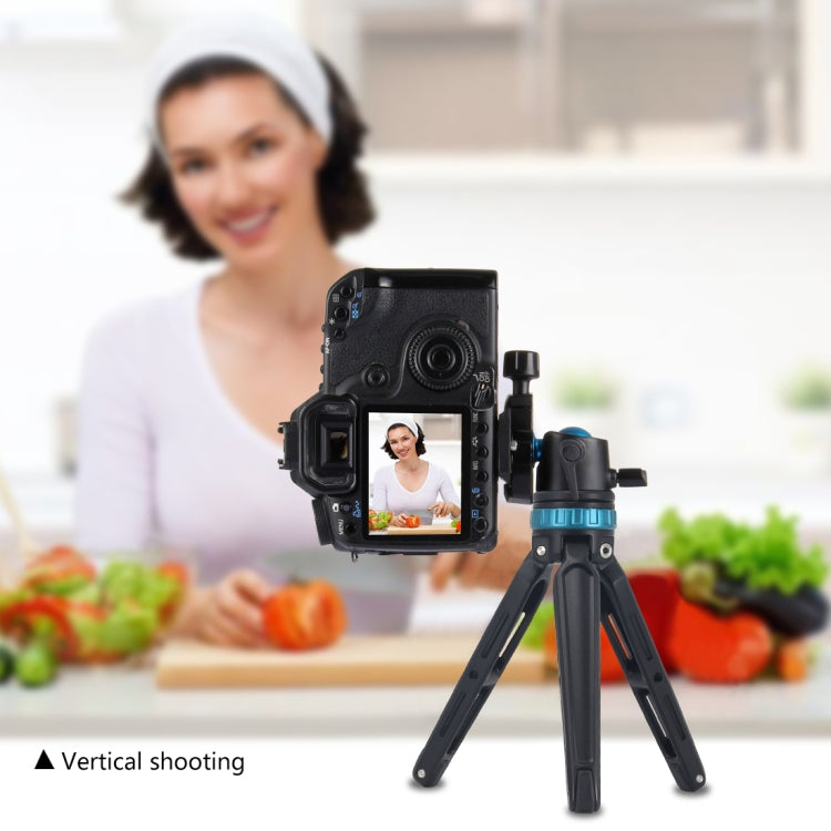 PULUZ Pocket Mini Adjustable Metal Desktop Tripod Mount with 360 Degree Ball Head for DSLR & Digital Cameras, Adjustable Height: 11-20.2cm