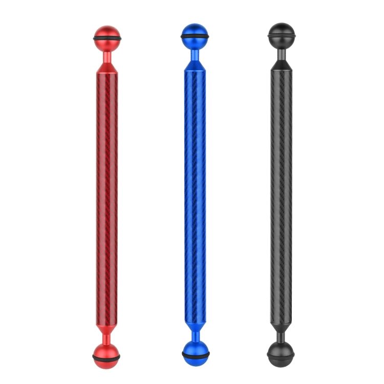 PULUZ  12 inch 30.4cm Length 20.8mm Diameter Dual Balls Carbon Fiber Floating Arm, Ball Diameter: 25mm