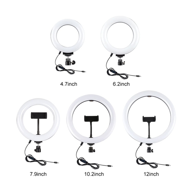 PULUZ 6.2 inch 16cm USB 3 Modes Dimmable LED Ring Vlogging Photography Video Lights with Tripod Ball Head