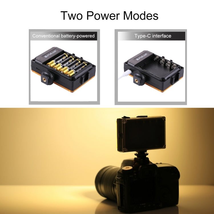 PULUZ Pocket 96 LEDs 860LM Professional Vlogging Photography Video & Photo Studio Light with White and Orange Magnet Filters Light Panel for Canon, Nikon, DSLR Cameras