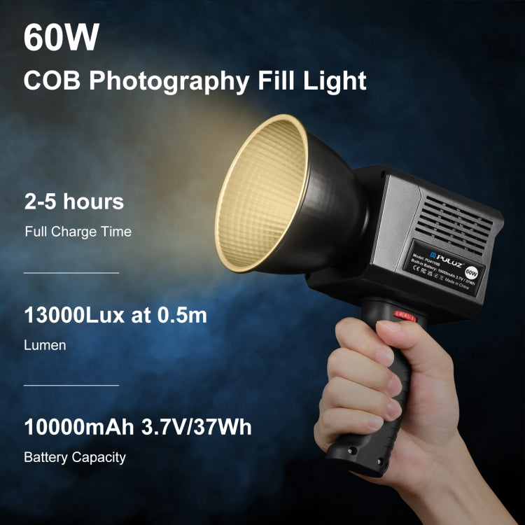 PULUZ 60W Studio Video Light 2500K-6500K Dual Color Temperature Professional Photography Fill Light