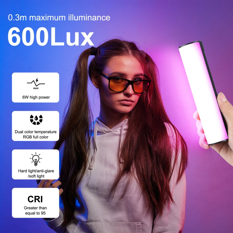 PULUZ 17cm Photo Handheld Full Color RGB Stick Light Magnetic LED Fill Light