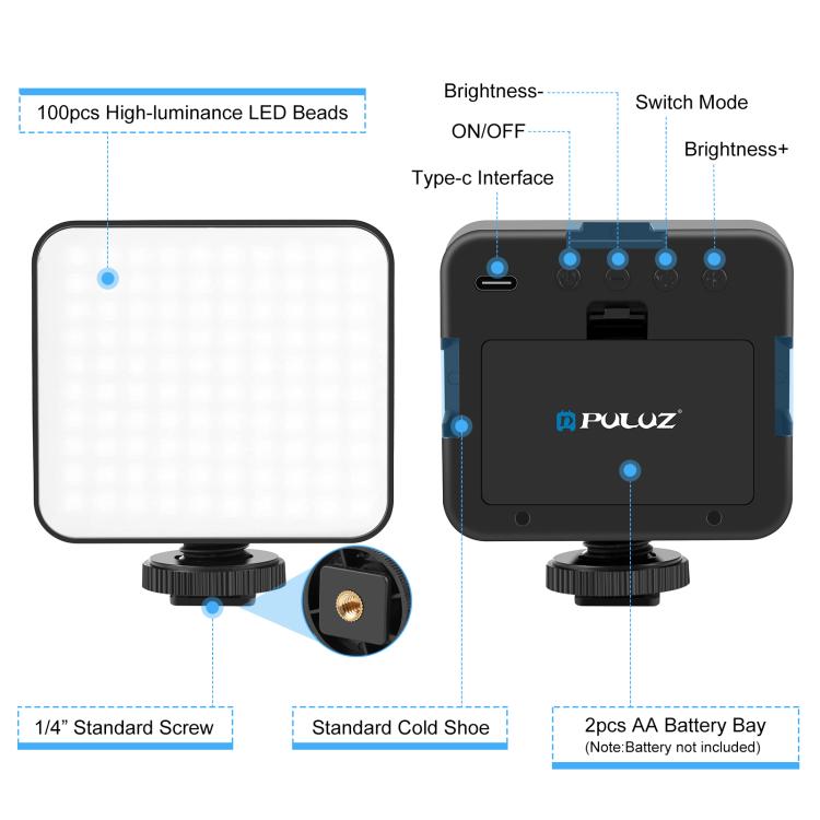 PULUZ 100 LED 5W Video Splicing Fill Light for Camera / Video Camcorder