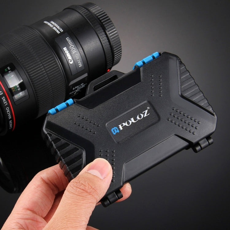 PULUZ 27 in 1 Memory Card Case for 4CF + 8SD + 9TF + 1Card PIN + 1Standard SIM + 2Micro-SIM + 2Nano-SIM