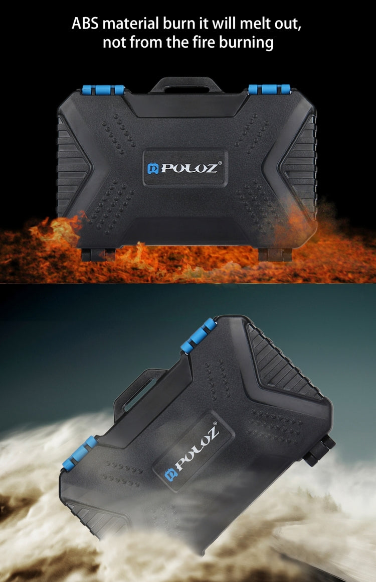 PULUZ 27 in 1 Memory Card Case for 4CF + 8SD + 9TF + 1Card PIN + 1Standard SIM + 2Micro-SIM + 2Nano-SIM