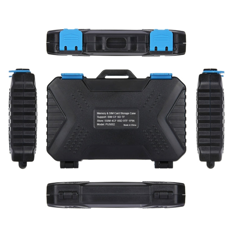 PULUZ 27 in 1 Memory Card Case for 4CF + 8SD + 9TF + 1Card PIN + 1Standard SIM + 2Micro-SIM + 2Nano-SIM