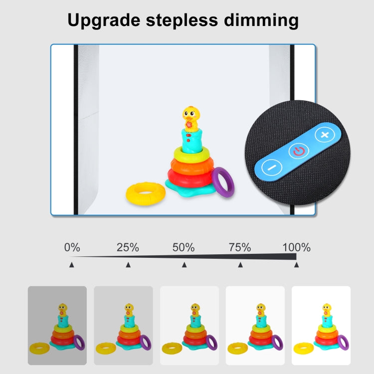 PULUZ 25cm Folding Portable Ring Light Photo Lighting Studio Shooting Tent Box with 12 Colors Backdrops, Size: 25cm x 25cm x 25cm