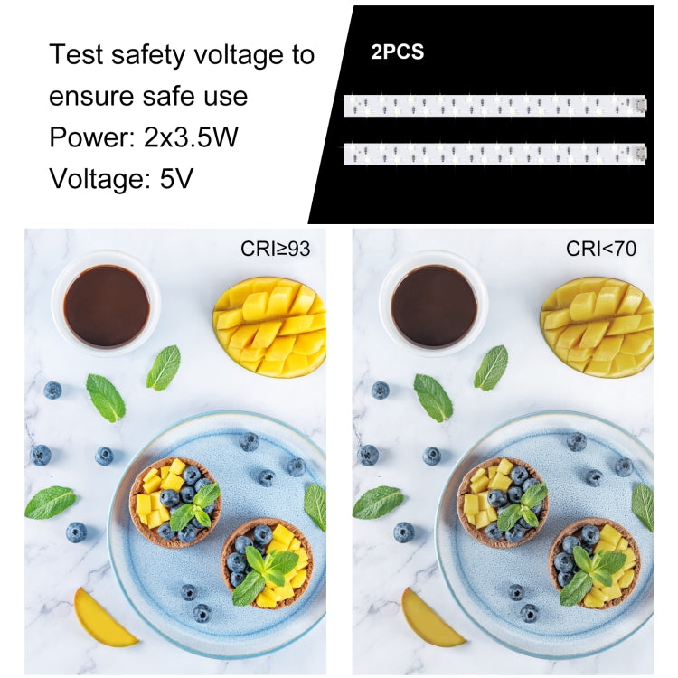 PULUZ 20cm Include 2 LED Panels Folding Portable 1100LM Light Photo Lighting Studio Shooting Tent Box Kit with 2 Colors Backdrops (Black, White), Unfold Size: 24cm x 23cm x 23cm